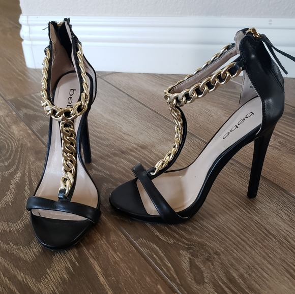 bebe black heels